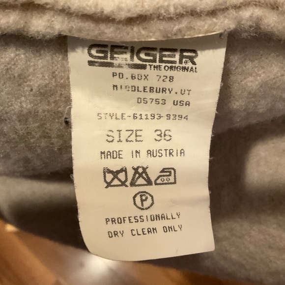 “GEIGER” Off White Vintage Wool Made In Austria Jacket. - Picture 9 of 14